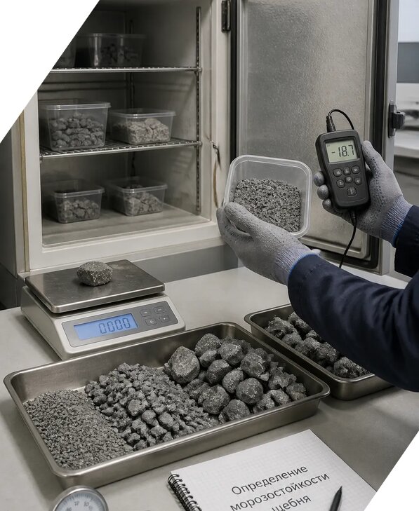 Определение морозостойкости щебня в Тамбове от 3554 р. | ЭкспертизаРоссия