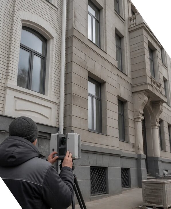 Лазерное сканирование фасадов зданий для обследования в Тамбове